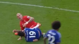 Diego Costa done it again, this time with Skrtel.