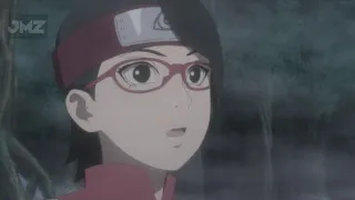 Sasuke's Summoning Snake Aoda saves Sarada vs Garaga