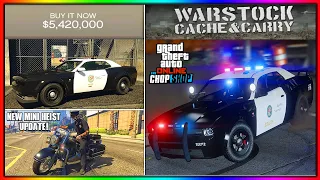 NEW GTA ONLINE UPDATE, RARE POLICE Bike, UNLOCK POLICE Cop Car, NEW Heist, GTA 5 Chop Shop DLC