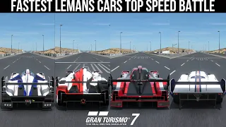 TOP 12 FASTEST LE-MANS CARS TOP SPEED BATTLE IN GRAN TURISMO 7