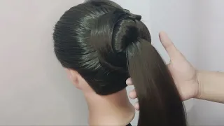 Very easy beautiful hairstyle /Donut bun hairstyle/Ladies hairstyle//Wedding hairstyle/Hairstylegirl