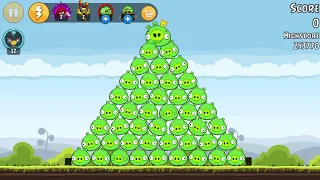 Angry Birds   1000 BAD PIGGIES INSIDE GOLDEN EGG GOT SHOCKED BY ELECTRIC BIRDS!