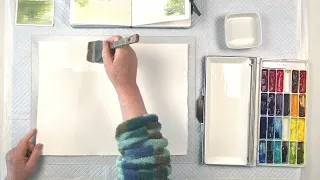 Prevent watercolor paper from buckling WITHOUT stretching your paper