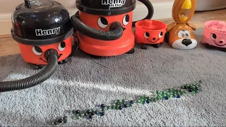 VACUUMING Glass Marbles with Henry Hoover! Crunchy Crackling Noisy ASMR hoovering Sound!!