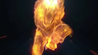 Logo intro fire lion run