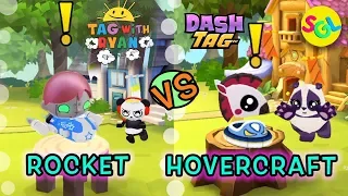 🚀  ROCKET vs HOVERCRAFT - Tag with Ryan & Dash Tag, Infrared-Robo & Checkers - Ryan ToysReview Game