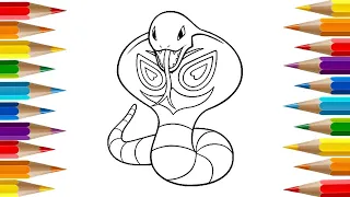 How to Draw and Color Arbok | Pokemon