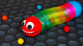 Slither.io Worms in Real Life - How to Make Snake Game