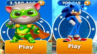 Sonic Dash vs Talking Tom Hero Dash Android Gameplay Walkthrough