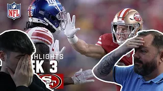 New York Giants vs. San Fransisco 49ers | 2023 Week 3 Game Highlights! British Father and Son React!