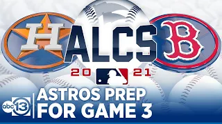 Astros prep for ALCS Game 3 against Red Sox in Boston