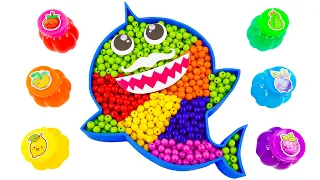 ASMR Video | How To Make Rainbow Granfa Shark Bathtub With Mixing Beads | Making By Yoyo Colors