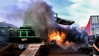 ОГОНЬ: запуск КРАЗа с танковым мотором и заезды по треку
