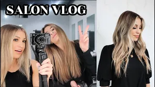 SALON VLOG, WATCH ME GET MY HAIR DONE, HAIRSTYLIST DOING EACH OTHERS HAIR