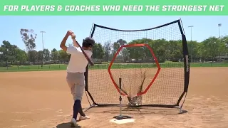 Amazon GoSports 7 ft x 7 ft Baseball & Softball Practice Hitting & Pitching Net with Bow