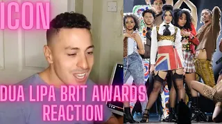 Dua Lipa 'Brit Awards' Reaction. Icon.