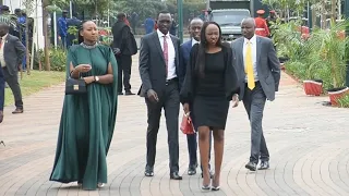 Wow! William Ruto Children Charlene Ruto,Nick Ruto & wife Evelyn Chemutai arriving for Mashujaa Day