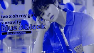 OH MY GIRL X IVE X CRAVITY - BLUE AND BLACK | Line Distribution