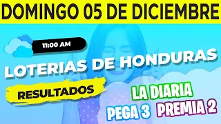 Sorteo 11AM Loto Honduras La Diaria Pega 3 Premia 2 Domingo 5 de Diciembre del 2021 | Ganador 😱🤑💰💵