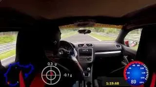 Dave Ogburn Onboard video with data overlay - VW Scirocco at the Nurburgring