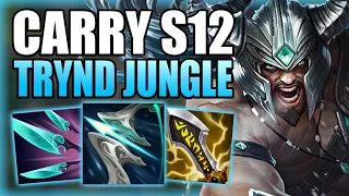 HOW TO PLAY TRYNDAMERE JUNGLE & CARRY THE GAME IN S12! - Best Build/Runes Guide - League of Legends