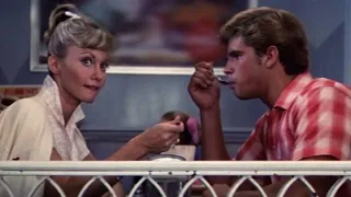 Lorenzo Lamas and Olivia Newton Jhon as Couple in Grease (1978)