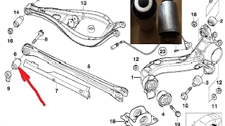 How to replace Rubber Mounting BMW REAR как заменить БМВ Сайлентблоки заднего рычага внутренний