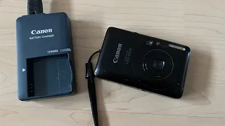 Canon IXUS 100 IS digital retro camera compact device test charger zoom
