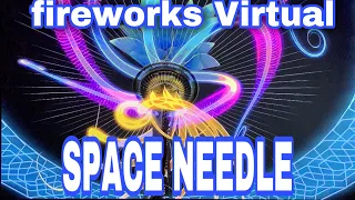 NEW YEARS EVE FIREWORKS AT SPACE NEEDLES || VIRTUAL SHOW COUNTDOWN  2021  || SEATTLE WASHINGTON, USA