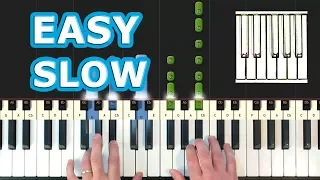 Simon & Garfunkel - The Sound of Silence - Piano Tutorial Easy SLOW - How To Play (Synthesia)
