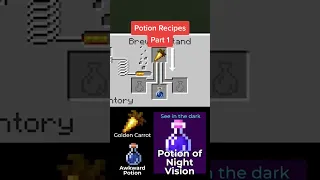 Minecraft potion Recipe|| #minecraftshorts #minecraftmeme