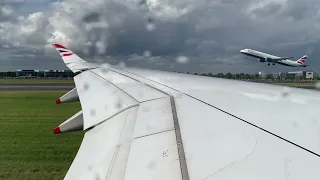 British Airways Airbus A350 Cloudy Takeoff out of London (EGLL - KORD)