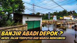 Banjir Abadi Depok❓️ Akses Jalan Terputus dan Rumah Tenggelam