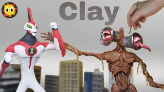 How to make Siren Head and Ben10 Waybig using clay | Polymer Clay Tutorial | Who win ?