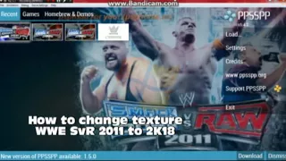 Tutorial change WWE SvR 2011 textures to 2k18 textures