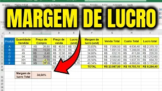 Aprenda a Calcular a Margem de Lucro no Excel