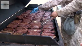 Military Food: Marines Enjoy a Warriors Meal
