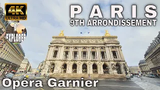 【4K】🇫🇷Paris Walking Tour》9TH Arrondissement,Around Opera Garnier and Gare Saint-Lazare 2021