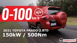 2021 Toyota Prado (150kW) 0-100km/h & engine sound