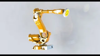 Industrial robot: 3D simulation of robotic arm