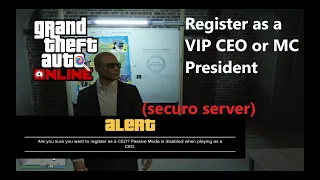 GTA 5 ONLINE: Register as a VIP CEO or MC President | Securo Server - Guide (2023)