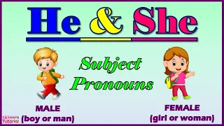 PRONOUN  ||  He and She || Subject Pronouns || Liy Learns Tutorial