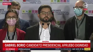 Boric tras debate Anatel: "Somos una candidatura que se hace cargo de los cambios"