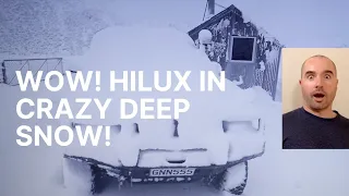 Wow! Hilux Surf In Deep Snow No Chains Maxxis Razrs Do The Job!