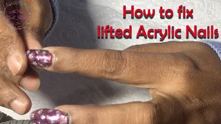 How to fix lifted Acrylic Nails at Home | Indian Nail Tech from New Zealand