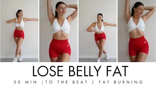 30 MIN LOSE BELLY FAT WORKOUT- Standing Cardio Abs | No Repeats | No Jumping