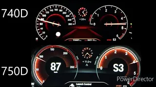 2017 BMW 740D XDRIVE G11 320PS VS 2018 BMW 750D XDRIVE G11 400PS ACCELERATION 0-100KM/H | 0-200KM/H