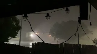 4AM 60MPH Storm Waco Tx fence fall @ 1:30 lol