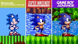 Sonic the Hedgehog (1991) NES vs SNES vs GBA | Fan Ports Comparisonz
