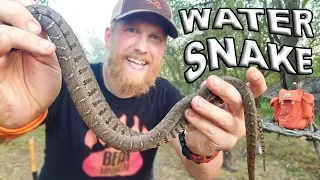 Catch And Cook Water Snake / Day 7  Of 30 Day Survival Challenge  Texas